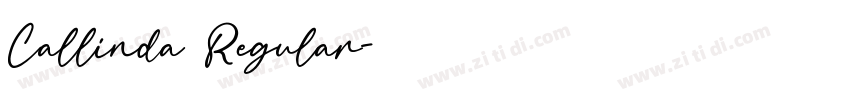 Callinda Regular字体转换